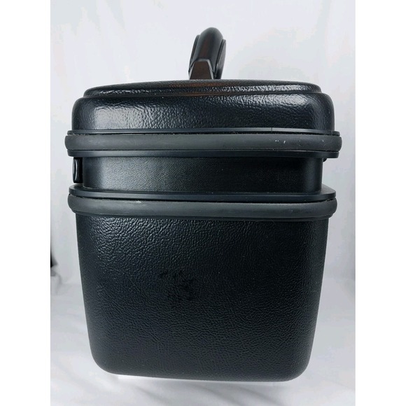 Samsonite Silhouette 5 Hard Cosmetic Train Case 1993 Key Mirror Tray Black - Picture 4 of 10